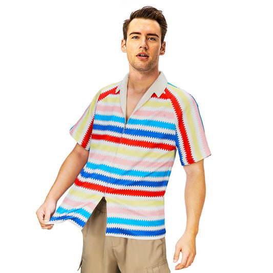 Movie Allan Striped T-shirt for Men (Ready to Ship) Vikidoky