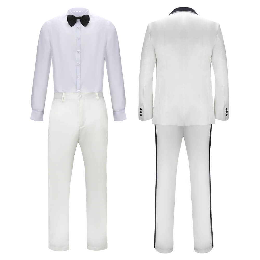 21 Jump Street Schmidt Jenko Cosplay Costume White Suit (Ready to Ship) Vikidoky