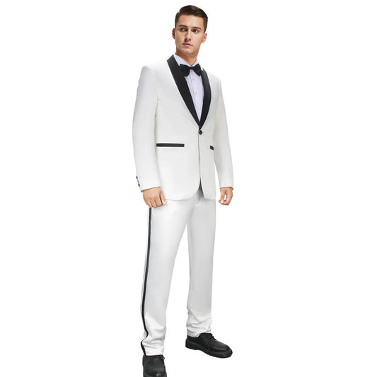 21 Jump Street Schmidt Jenko Cosplay Costume White Suit (Ready to Ship) Vikidoky
