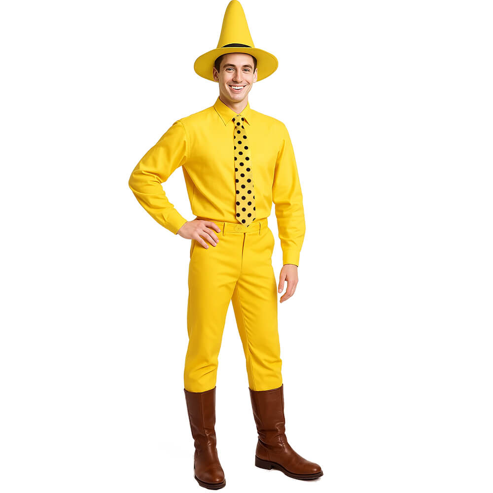 Man with the Yellow Hat Costume Curious George Ted Cosplay (Ready to Ship)