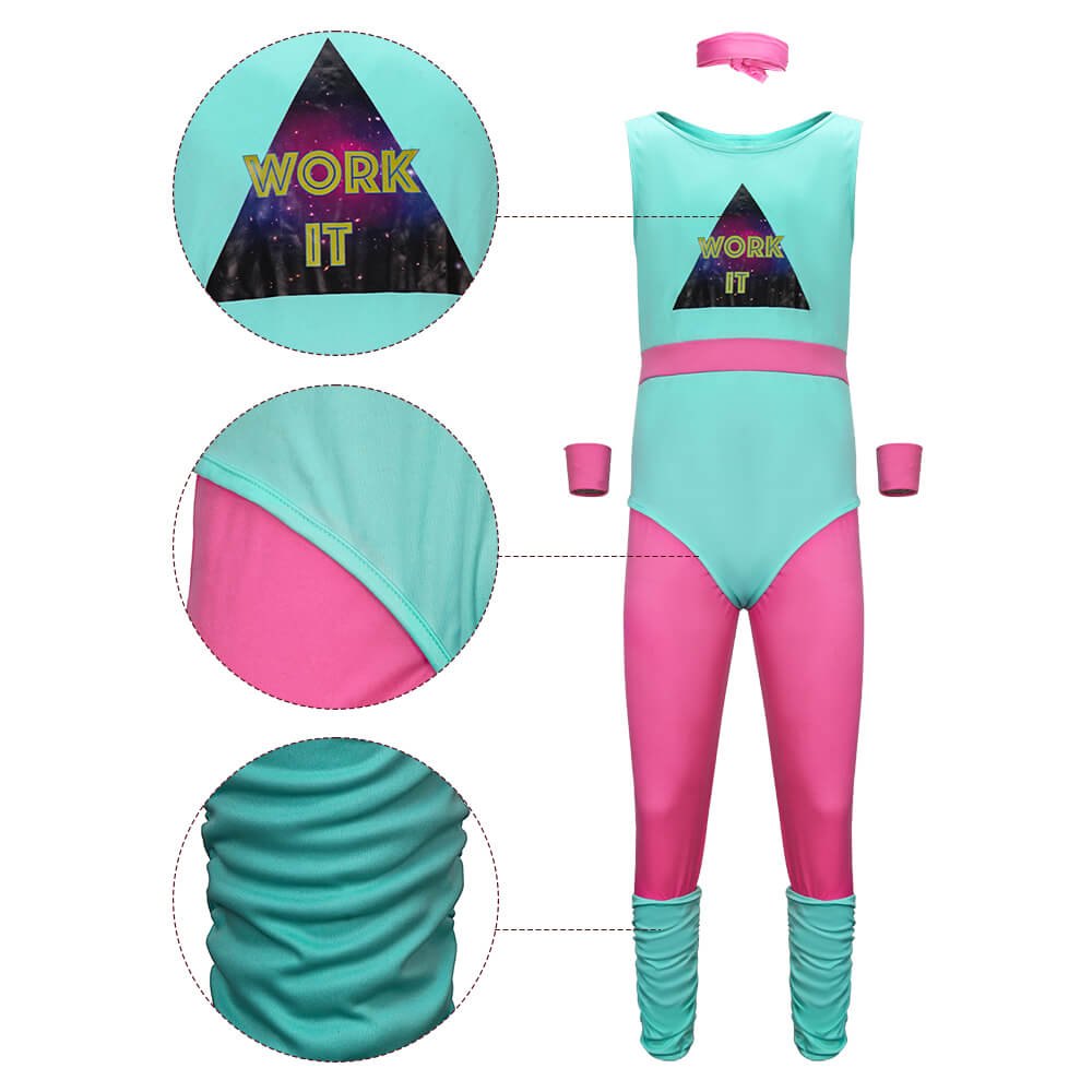 Men's 80s Fitness Costumes Workout Halloween Outfits Vikidoky