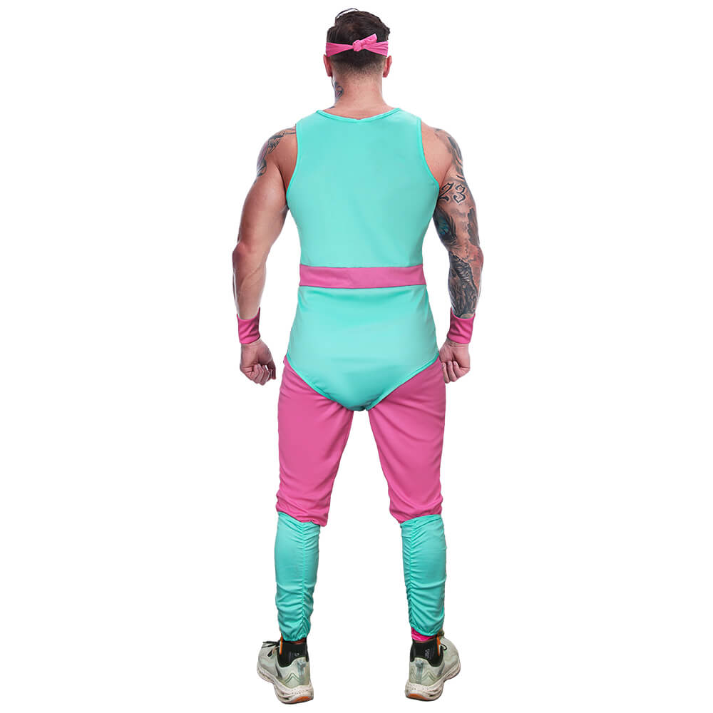 Men's 80s Fitness Costumes Workout Halloween Outfits Vikidoky