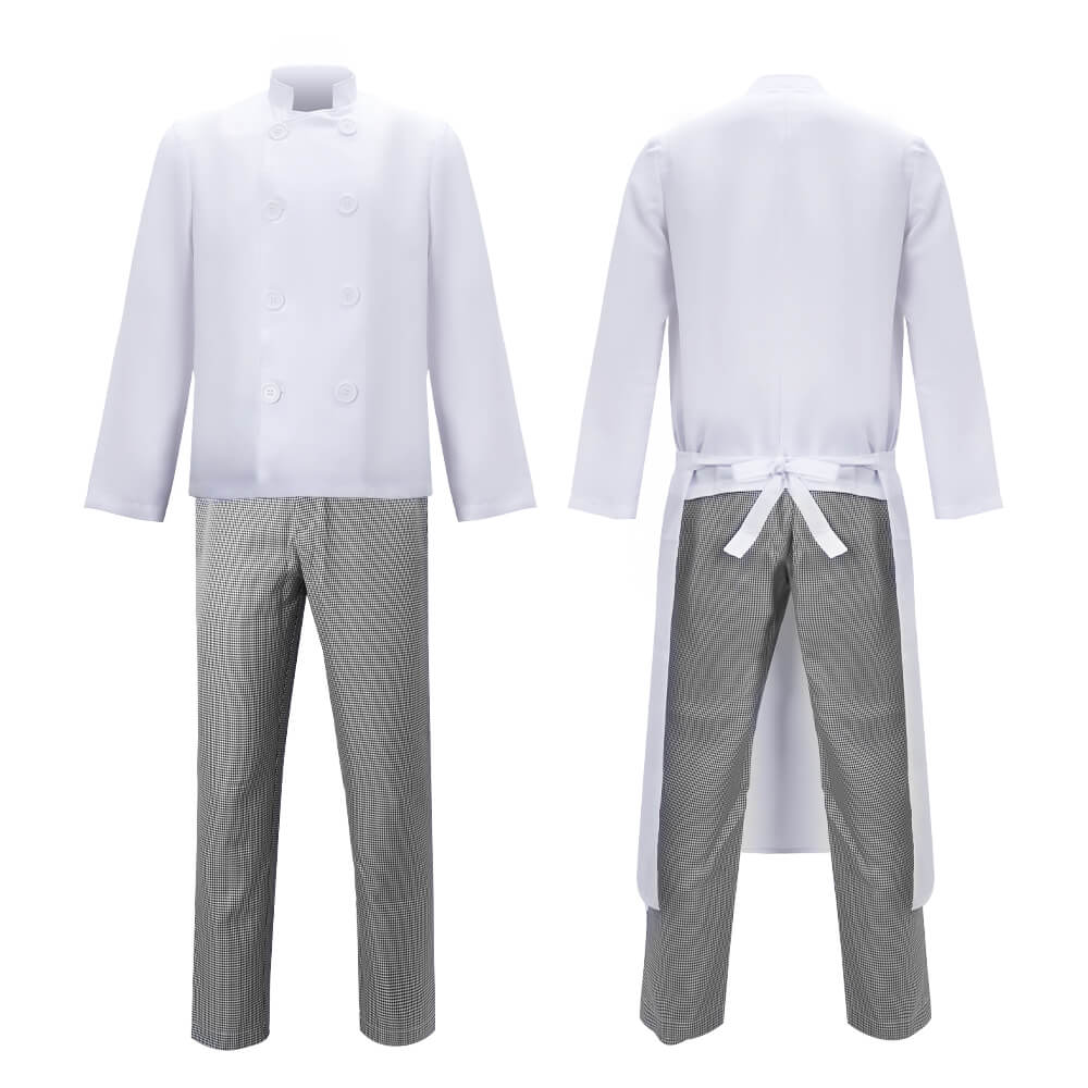 Ratatouille Alfredo Linguini Chef Cosplay Costume for Men Vikidoky Vikidoky