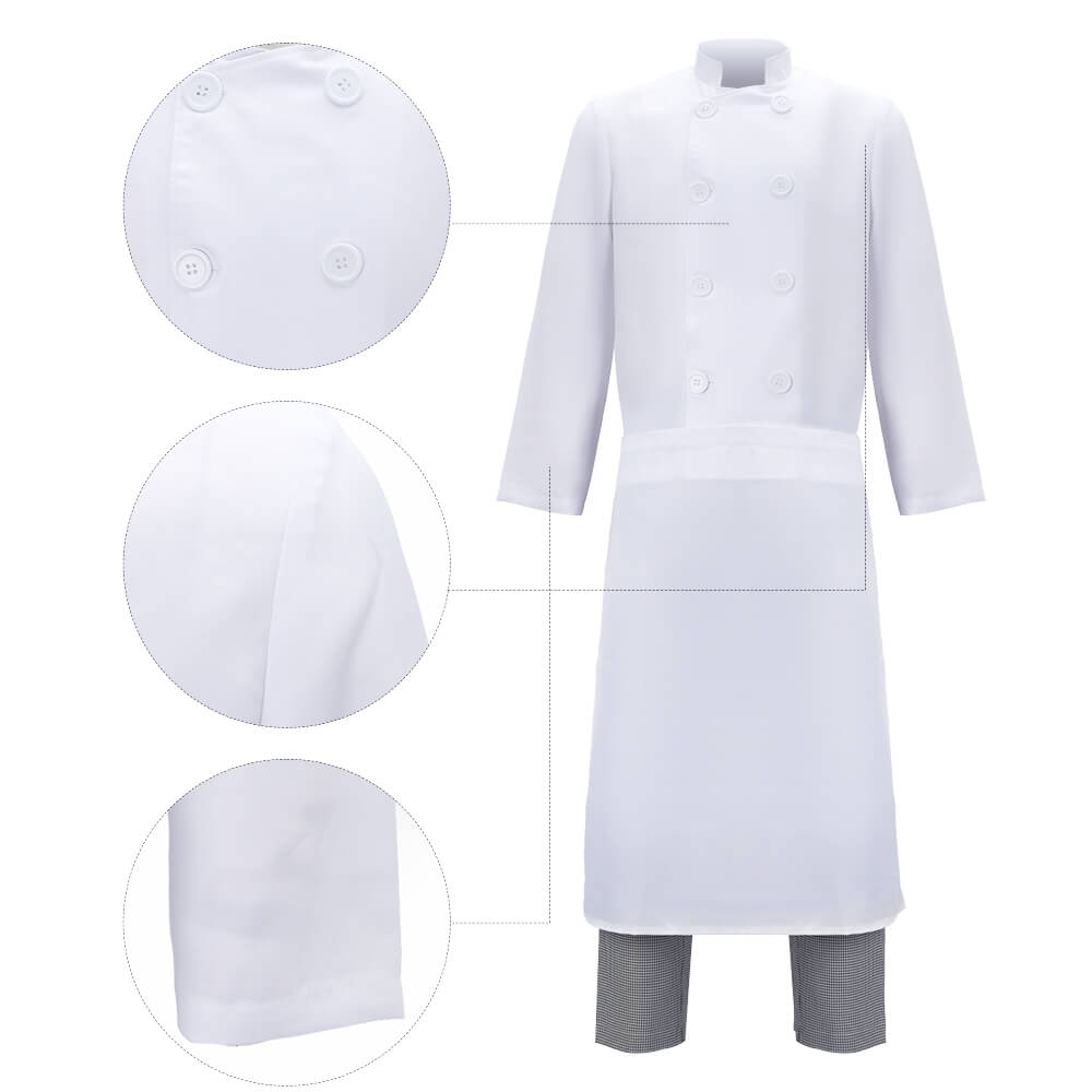 Ratatouille Alfredo Linguini Chef Cosplay Costume for Men Vikidoky Vikidoky