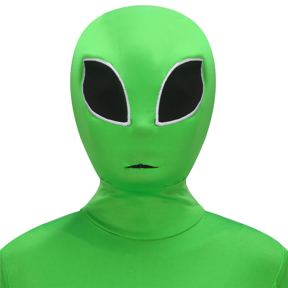 Kids Alien Cosplay Costume Green Bodysuit Halloween Outfits Vikidoky