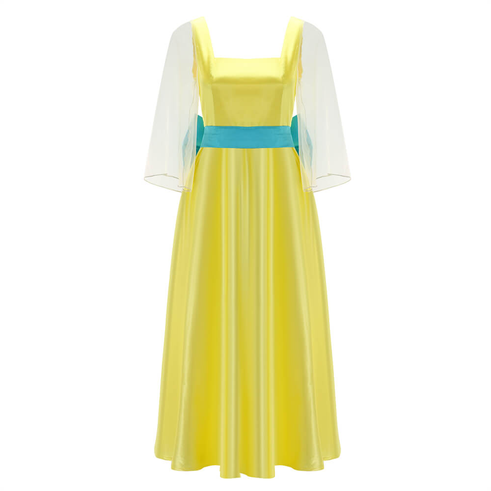Anastasia Anya Yellow Dress Cosplay Costume Vikidoky