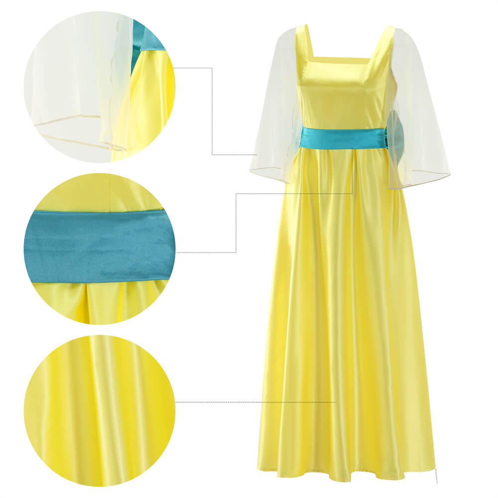 Anastasia Anya Yellow Dress Cosplay Costume Vikidoky