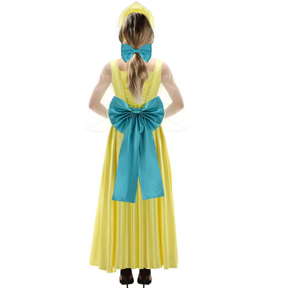 Anastasia Anya Yellow Dress Cosplay Costume Vikidoky