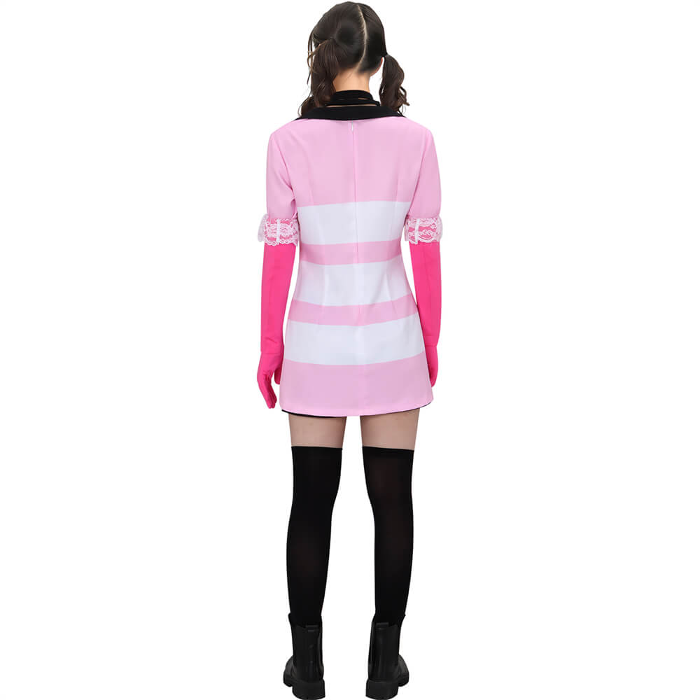 Hazbin Hotel Angel Dust Cosplay Costume Vikidoky