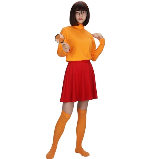 Velma Dinkley Anime Cosplay Costume Vikidoky