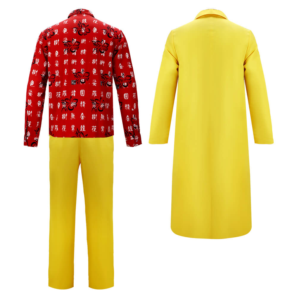 Back to the Future Doc Brown Cosplay Costume Yellow Suit Vikidoky