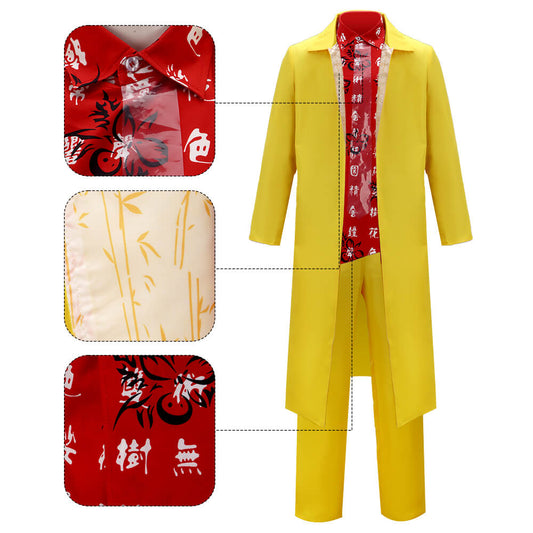 Back to the Future Doc Brown Cosplay Costume Yellow Suit Vikidoky