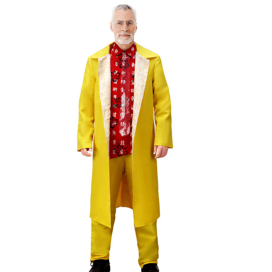 Back to the Future Doc Brown Cosplay Costume Yellow Suit Vikidoky