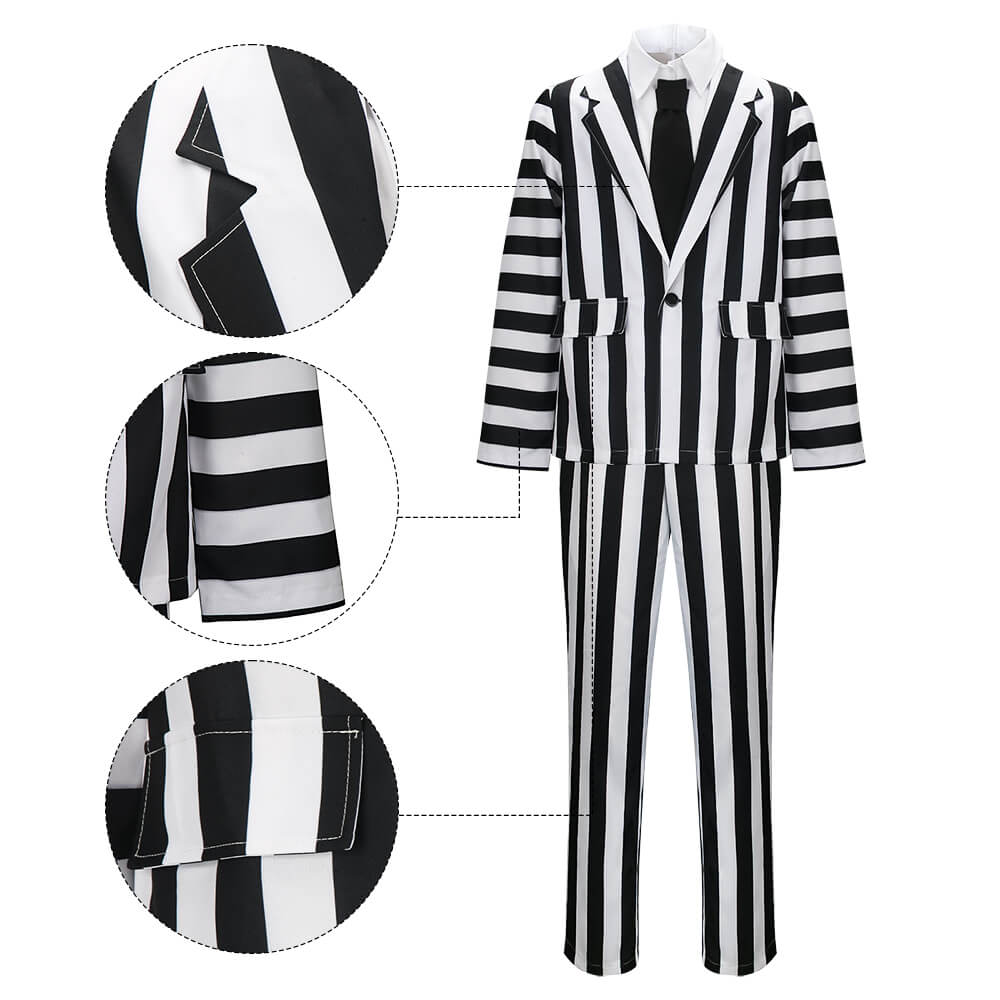 Beetlejuice Betelgeuse Cosplay Costume Vikidoky