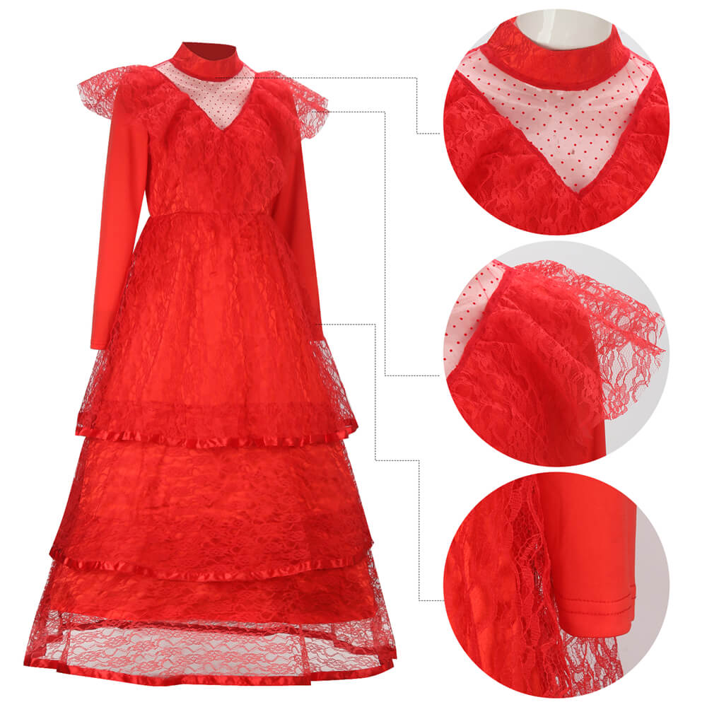 Beetlejuice Lydia Deetz Wedding Dress Costume Halloween Cosplay (S Ready to Ship) Vikidoky