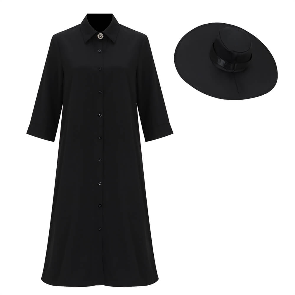 Beetlejuice Lydia Deetz Cosplay Costume Gothic Black Dress Vikidoky (Ready to Ship) Vikidoky
