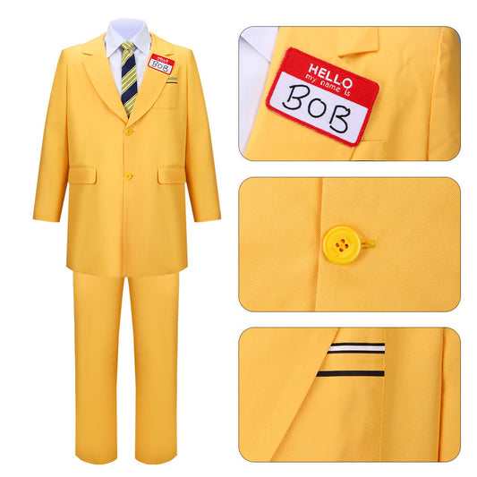 Beetlejuice Shrunken Head Bob Yellow Suit Cosplay Costume Vikidoky