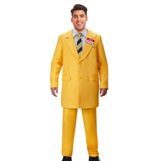 Beetlejuice Shrunken Head Bob Yellow Suit Cosplay Costume Vikidoky