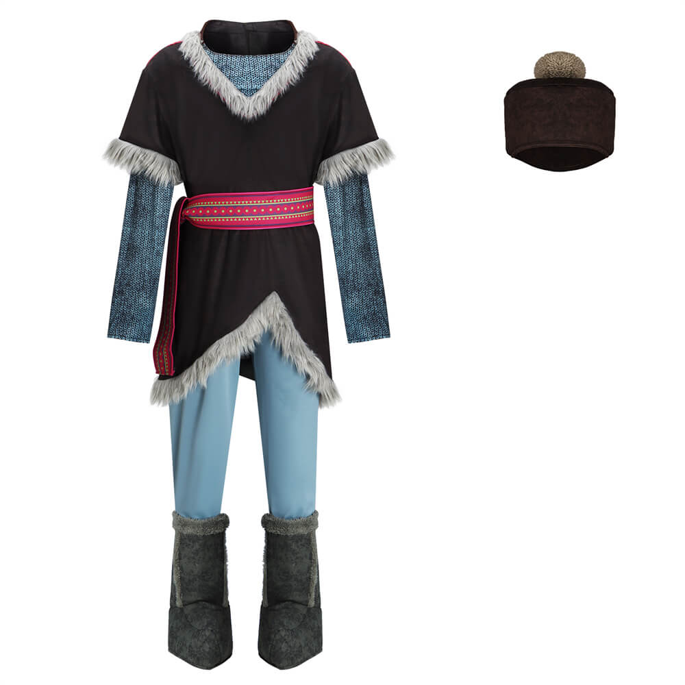 Boys Frozen Kristoff Bjorgman Cosplay Costume Vikidoky