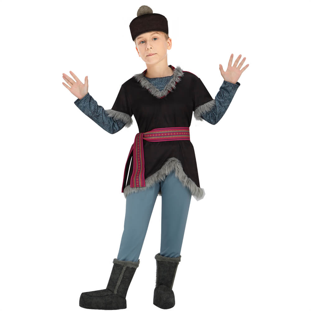 Boys Frozen Kristoff Bjorgman Cosplay Costume Vikidoky