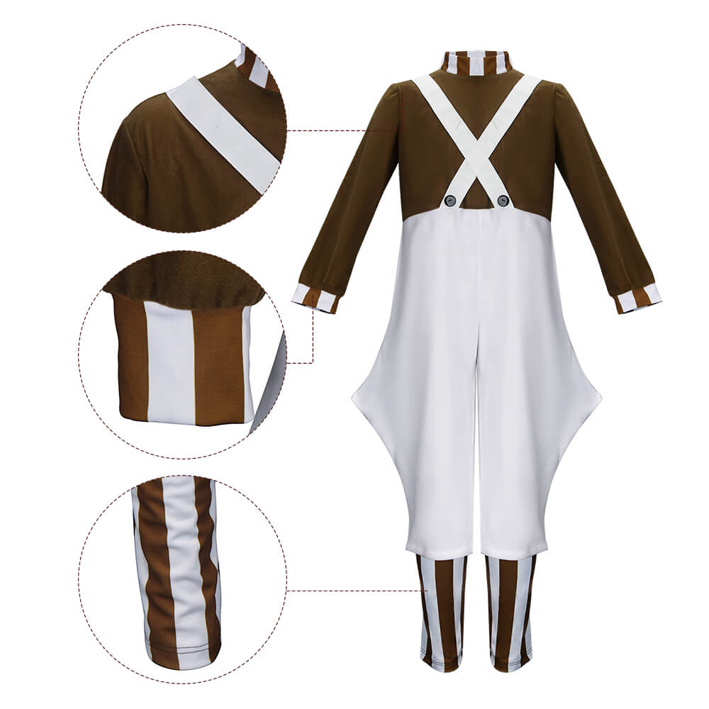 Kids Oompa Loompa Costume Willy Wonka Charlie and the Chocolate Factory (Ready to Ship)