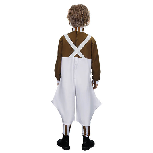 Kids Oompa Loompa Costume Willy Wonka Charlie and the Chocolate Factory Vikidoky