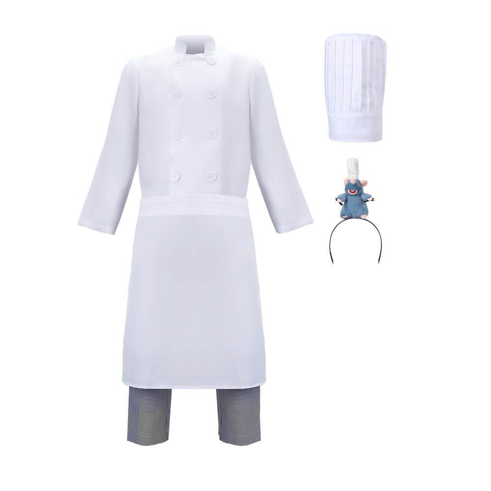 Boys Ratatouille Alfredo Linguini Chef Cosplay Costume Vikidoky Vikidoky
