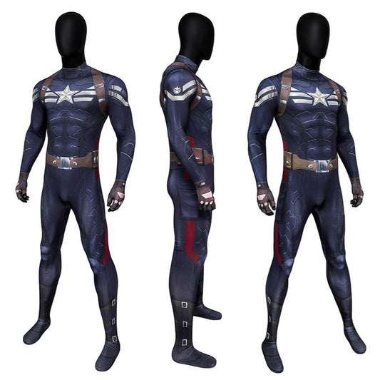 Captain America 2 Steve Rogers Cosplay Costume The Winter Soldier Style 3D Printed Vikidoky