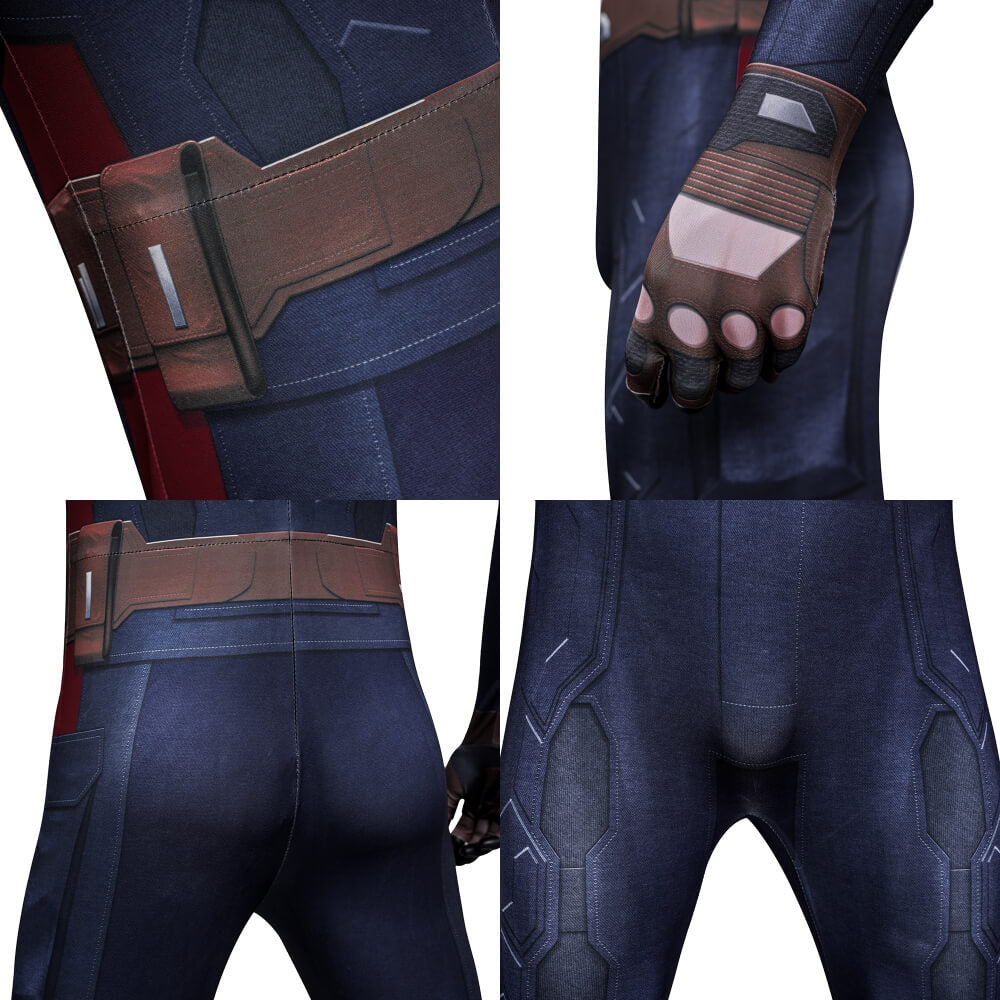 Captain America 2 Steve Rogers Cosplay Costume The Winter Soldier Style 3D Printed Vikidoky