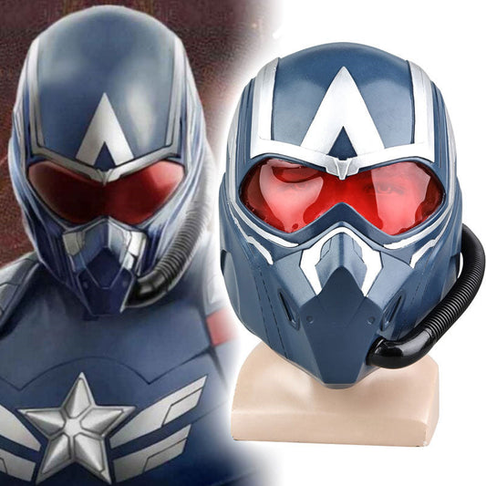 Captain America Brave New World Sam Wilson Helmet Cosplay Props for Halloween Vikidoky