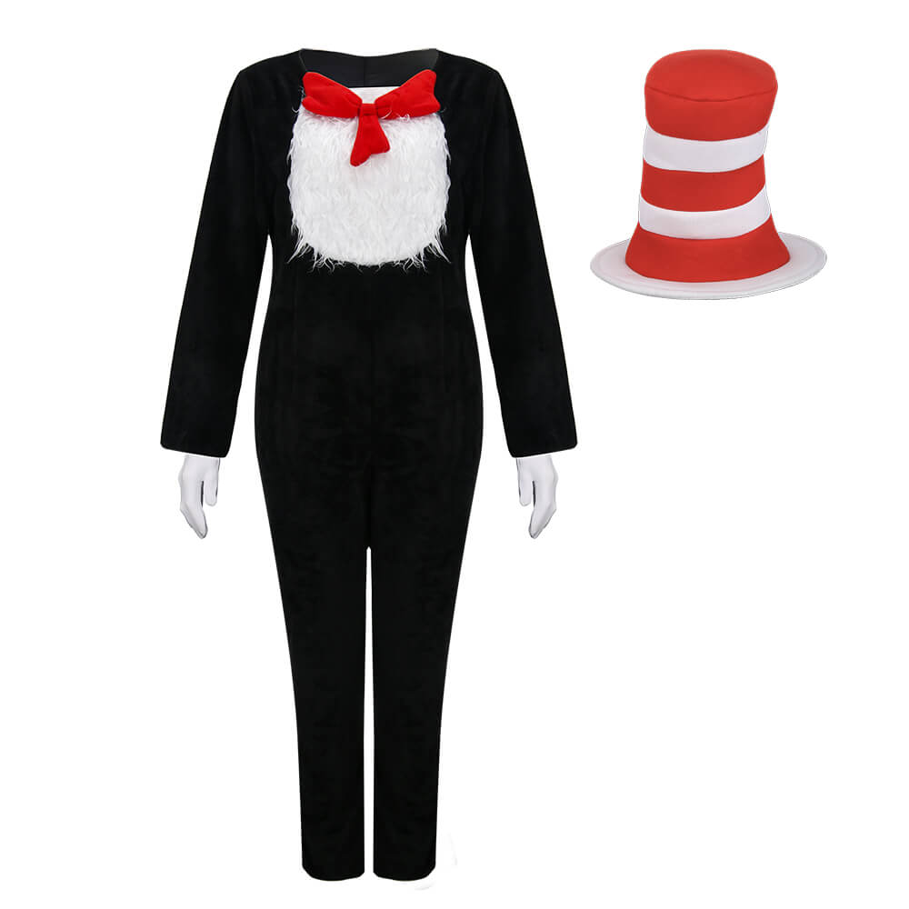 Child Dr. Seuss The Cat in the Hat Costume Hat Halloween Cosplay Vikidoky