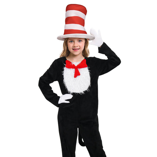 Child Dr. Seuss The Cat in the Hat Costume Hat Halloween Cosplay Vikidoky
