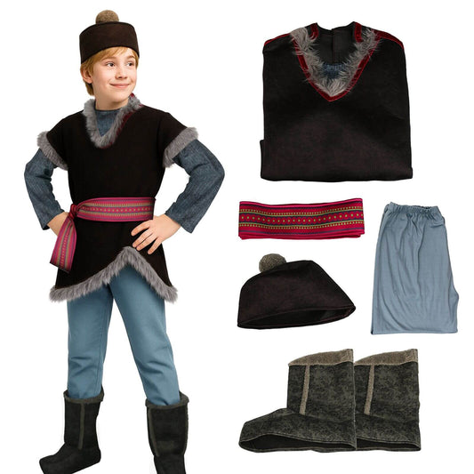 Boys Frozen Kristoff Bjorgman Cosplay Costume