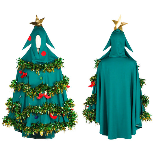 2024 Christmas Tree Costume for Adults Stage Cosplay Outfits Fancy Dress Vikidoky