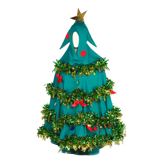 2024 Christmas Tree Costume for Adults Stage Cosplay Outfits Fancy Dress Vikidoky