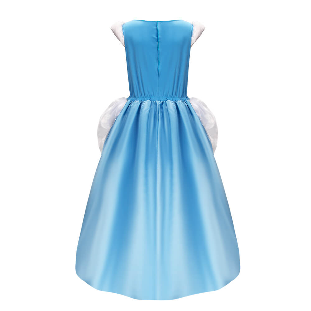 Princess Cinderella Blue Dress Cosplay Costume Vikidoky