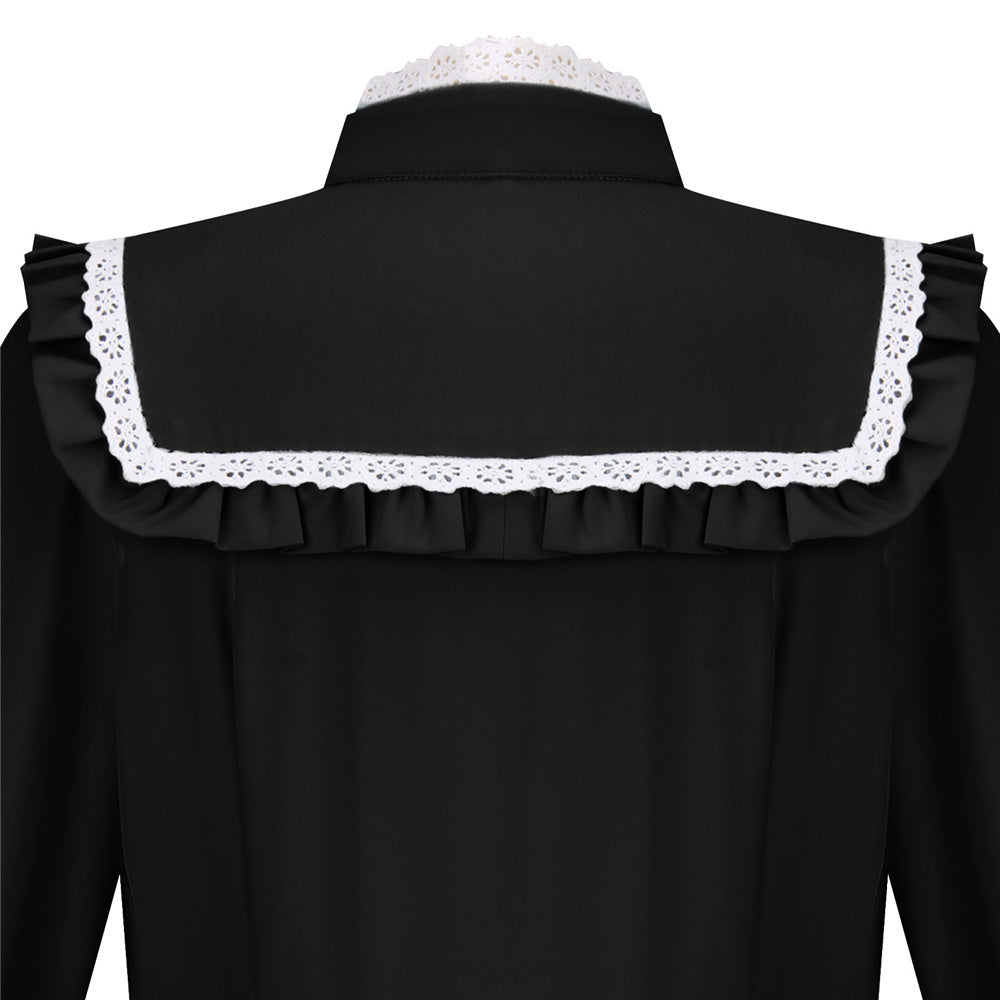 Harriet Tubman Colonial Girl Costume Prairie Pioneer Dress for Kids Black