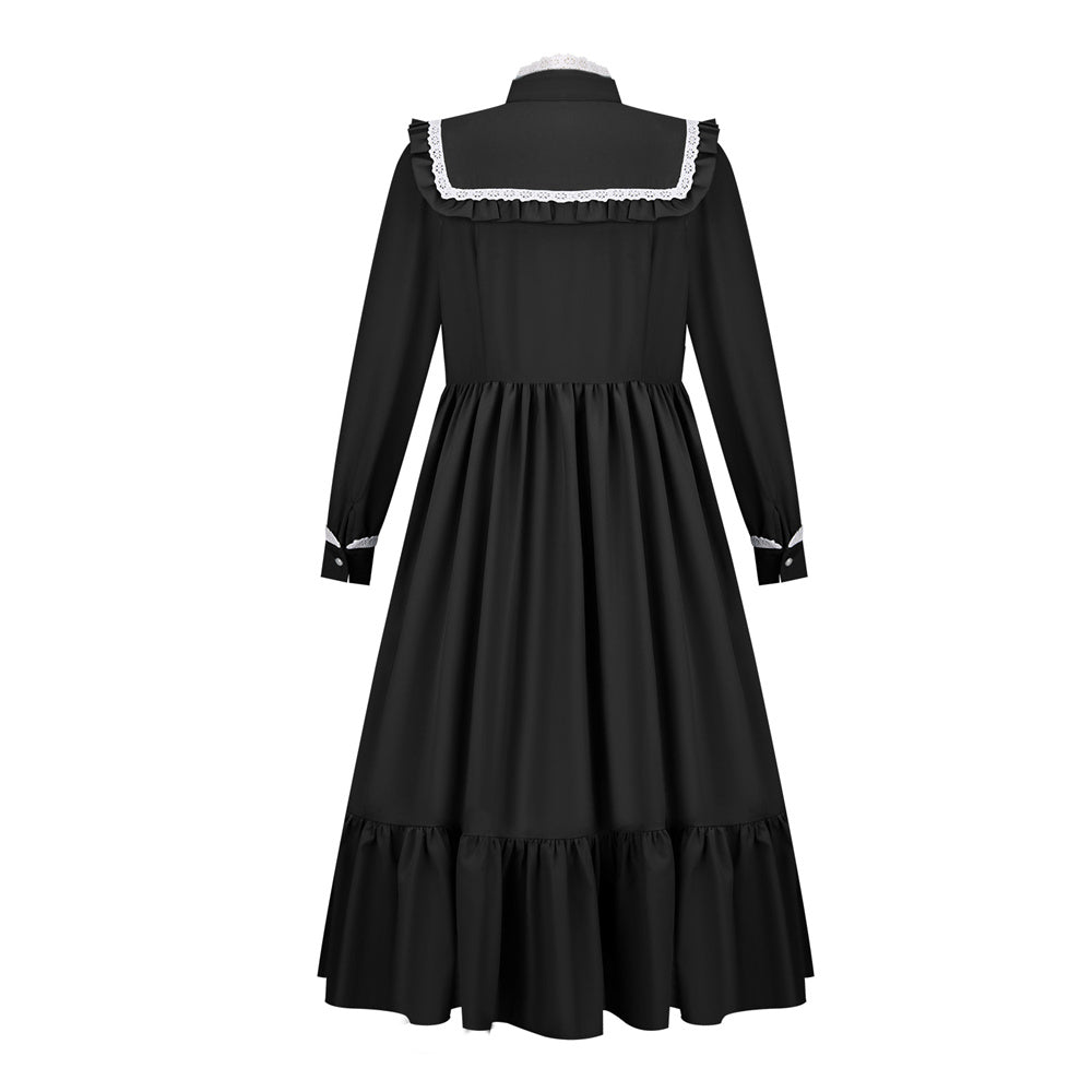 Harriet Tubman Colonial Girl Costume Prairie Pioneer Dress for Kids Black