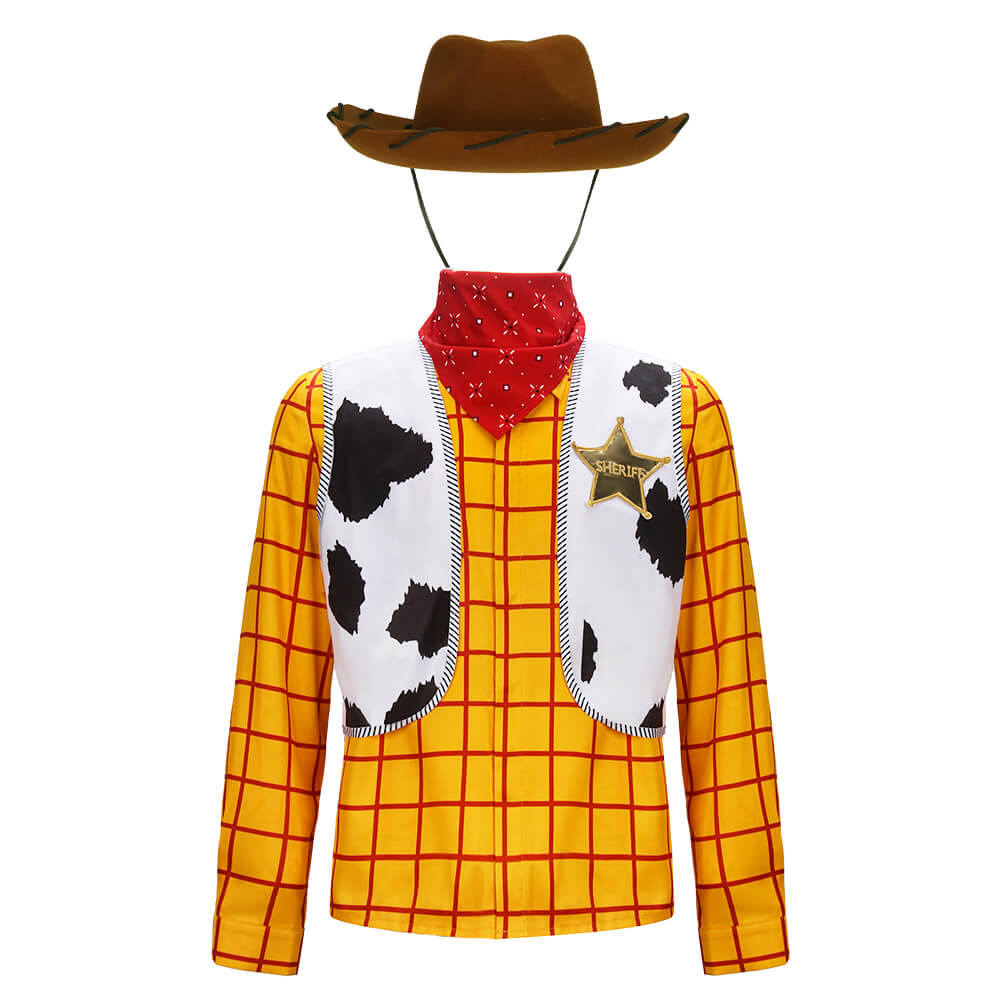 Toy Story Woody Cosplay Costume Cowboy Tops with Hat