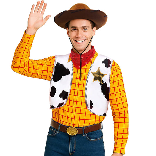 Toy Story Woody Cosplay Costume Cowboy Tops with Hat