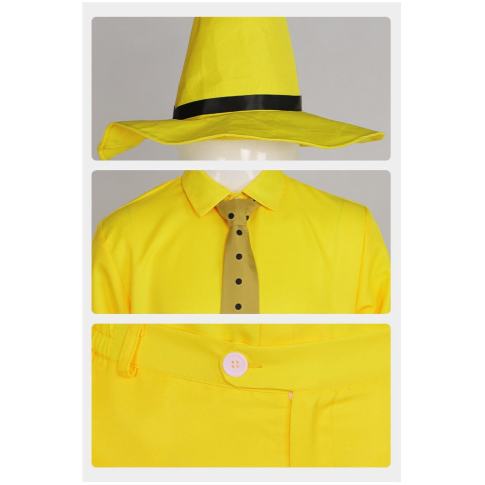 Curious George Man with the Yellow Hat Ted Cosplay Costume