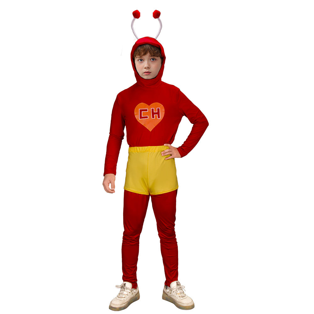 Kids El Chapulin Colorado Cosplay Costume (130/140 Ready to Ship) Vikidoky