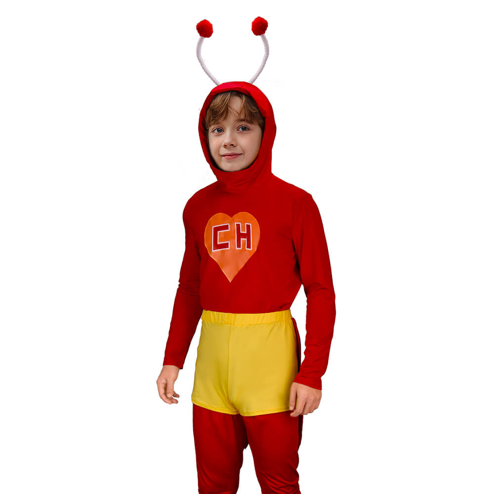 Kids El Chapulin Colorado Cosplay Costume (130/140 Ready to Ship) Vikidoky