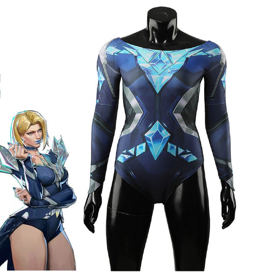 Marvel Rivals Emma Frost Blue Sapphire Swimwear Summer Swimsuit for Women