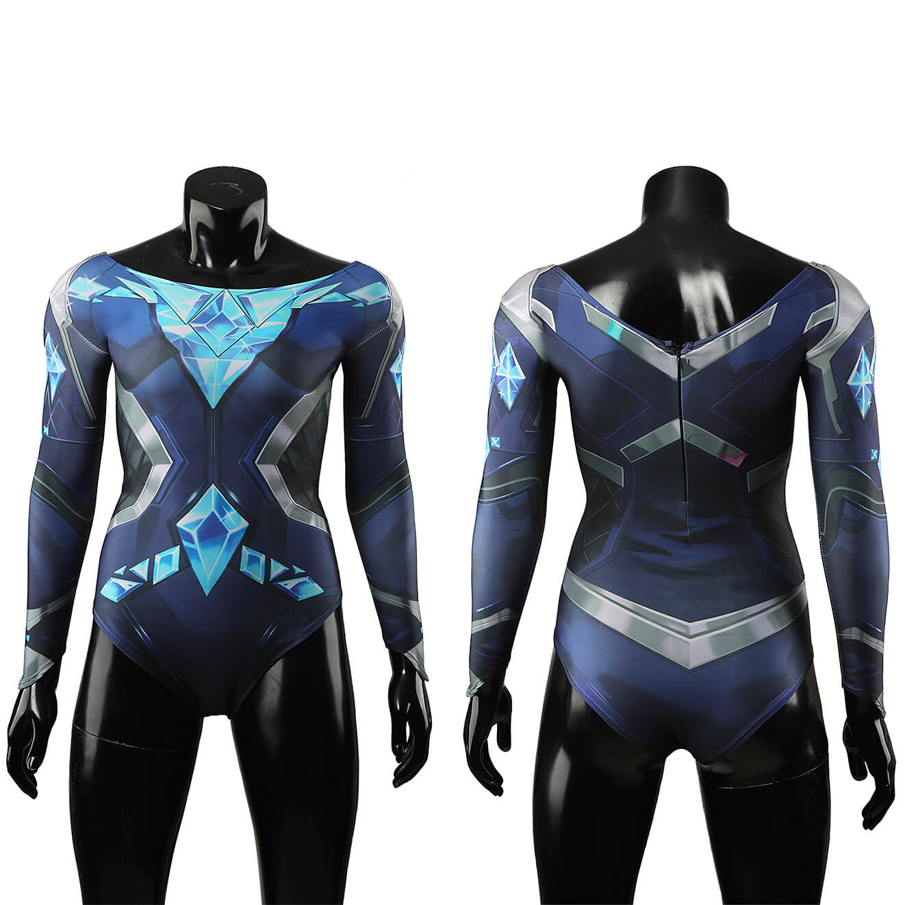 Marvel Rivals Emma Frost Blue Sapphire Swimwear Summer Swimsuit for Women
