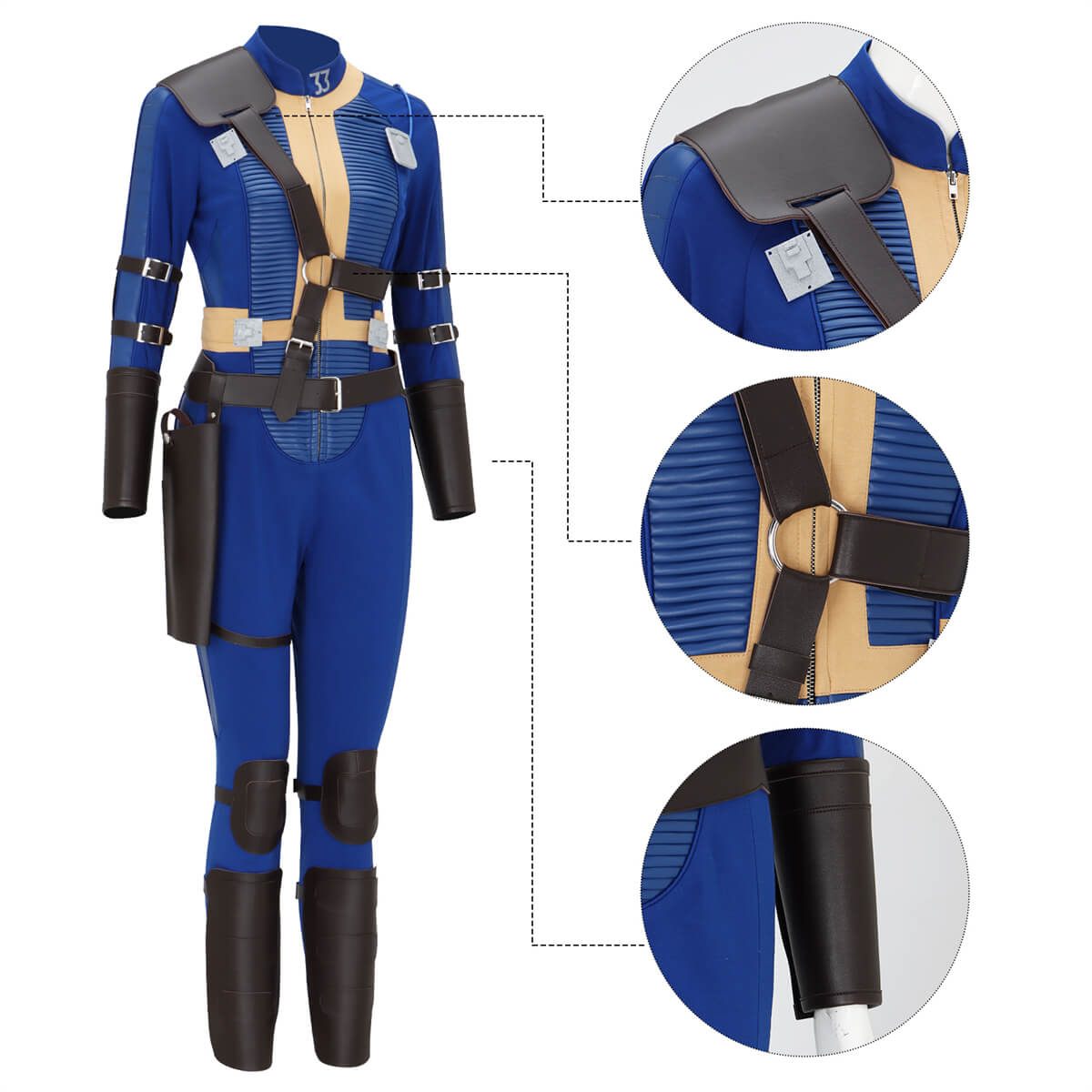 Fallout TV Lucy Costume Vault 33 Suit Cosplay Vikidoky