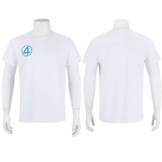 Fantastic Four First Steps White T-Shirt Human Torch Cosplay Costume - VikiDoky