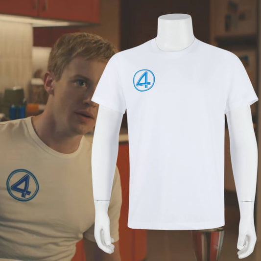 Fantastic Four First Steps White T-Shirt Human Torch Cosplay Costume - VikiDoky