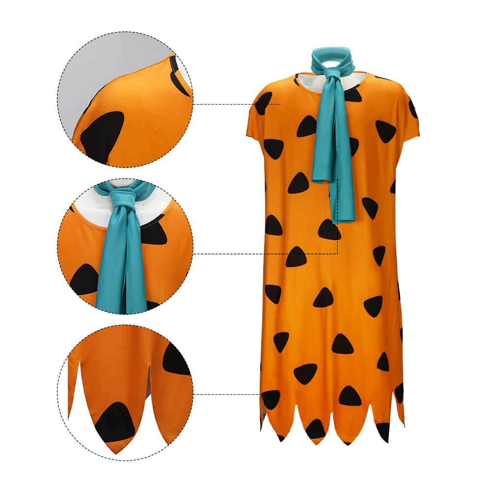 Fred Flintstone Cosplay Costume The Flintstones Halloween Outfits (Read to Ship)
