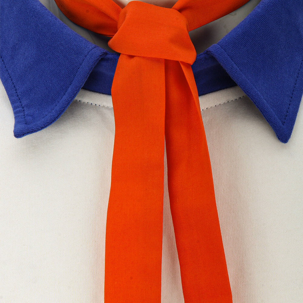 Fred Jones T-Shirt with Tie Cosplay Costume Vikidoky